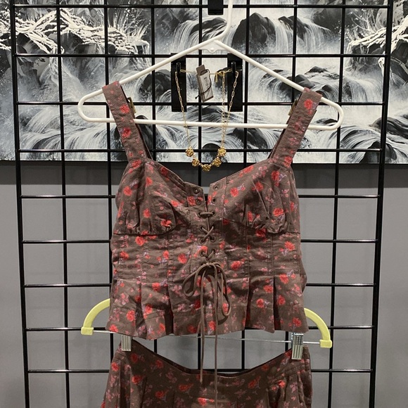 Free people Fiona Set. Free new necklace and UO EUC cardigan w/purchase - Picture 7 of 16